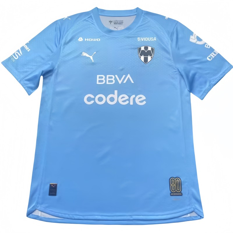 2025-26 Mens Monterrey  goalkeeper blue Soccer Jersey