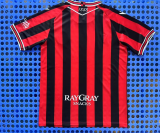  2025-26 Mens Walsall home red black soccer jersey