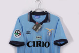 1996-97 Mens  Lazio Retro Home blue soccer  Jersey