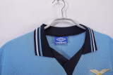 1996-97 Mens  Lazio Retro Home blue soccer  Jersey