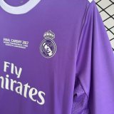 2017-18 Retro Real Madrid away Purple long sleeve Jersey