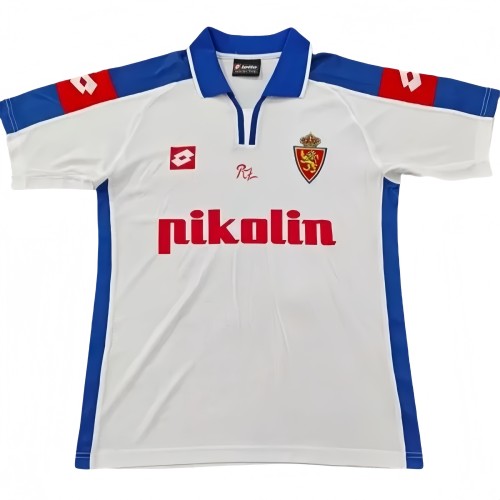 2004  Retro Mens Zaragoza home soccer jersey
