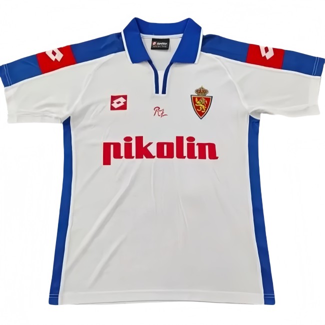 2004  Retro Mens Zaragoza home soccer jersey