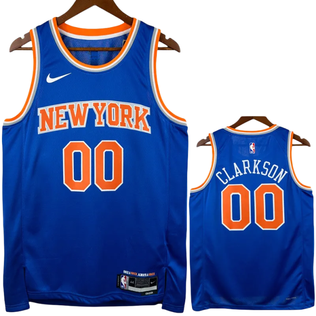 22-23 KNICKS CLARKSON #00 Blue Top Quality Hot Pressing NBA Jersey