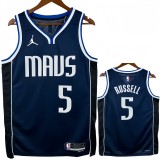 22-23 Dallas Mavericks RUSSELL #5 Royal blue Top Quality Hot Pressing NBA Jersey (Trapeze Edition)