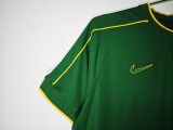 1998 Mens Brazil goalkeeper  Retro green Soccer Jersey