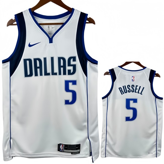 22-23 Dallas Mavericks RUSSELL #5 White Top Quality Hot Pressing NBA Jersey