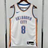 22-23 OKC Thunder WILLIAMS #8 White Top Quality Hot Pressing NBA Jersey