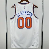 22-23 KNICKS CLARKSON #00 White Top Quality Hot Pressing NBA Jersey