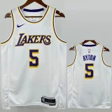 22-23 Lakers AYTON #5 White Top Quality Hot Pressing NBA Jersey