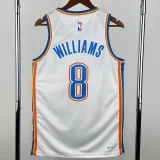22-23 OKC Thunder WILLIAMS #8 White Top Quality Hot Pressing NBA Jersey