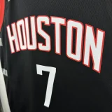 23-24 Rockets DURANT #7 Black Top Quality Hot Pressing NBA Jersey (Trapeze Edition)