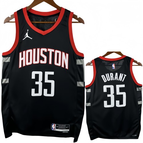 23-24 Rockets DURANT #35 Black Top Quality Hot Pressing NBA Jersey (Trapeze Edition)