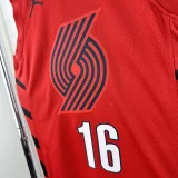 22-23 TRAIL BLAZERS YANG #16 Red Top Quality Hot Pressing NBA Jersey (Trapeze Edition)