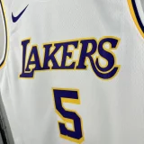 22-23 Lakers AYTON #5 White Top Quality Hot Pressing NBA Jersey