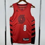 22-23 TRAIL BLAZERS AVDIJA #8 Red Top Quality Hot Pressing NBA Jersey (Trapeze Edition)