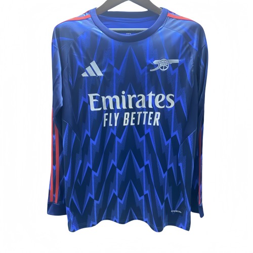 2025-26  Mens Arsenal away blue  Long sleeve soccer Jersey