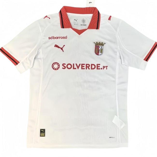 2025-26 Mens Braga away white soccer jersey