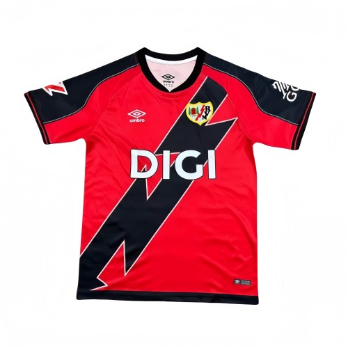 2025-26 Mens Rayo Vallecano away  red soccer Jersey