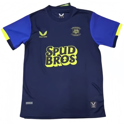 2025-26 Mens Preston North End away blue Fans Soccer Jersey