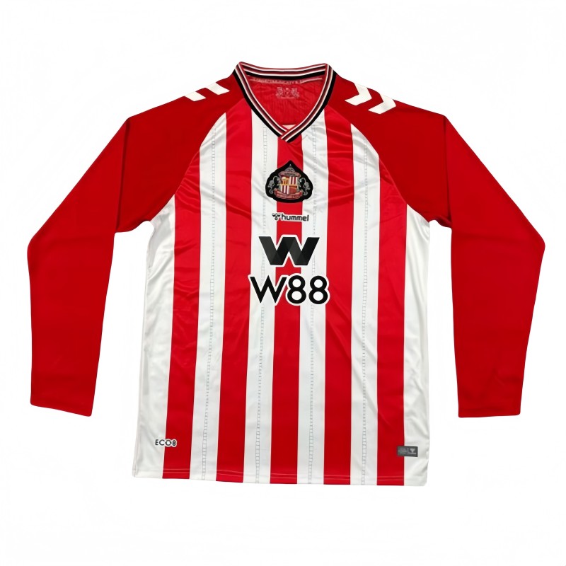 2025-26 Mens Sunderland home red Long Sleeve soccer Jersey