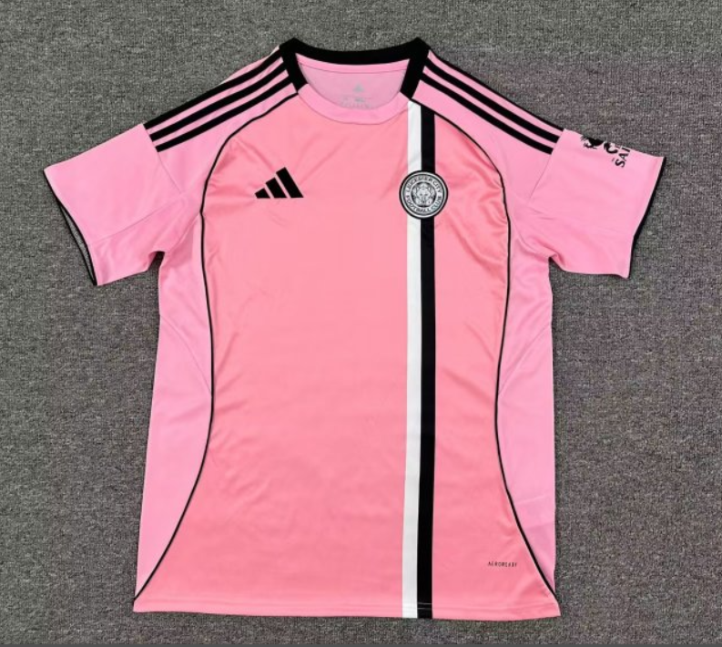 2025-26 Mens Leicester City Third away pink soccer Jersey