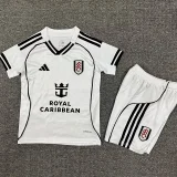 2025-26 Kids Fulham  home white Soccer Jersey