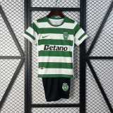 2025-26 Kids Sporting Lisbon  home  Soccer Jersey