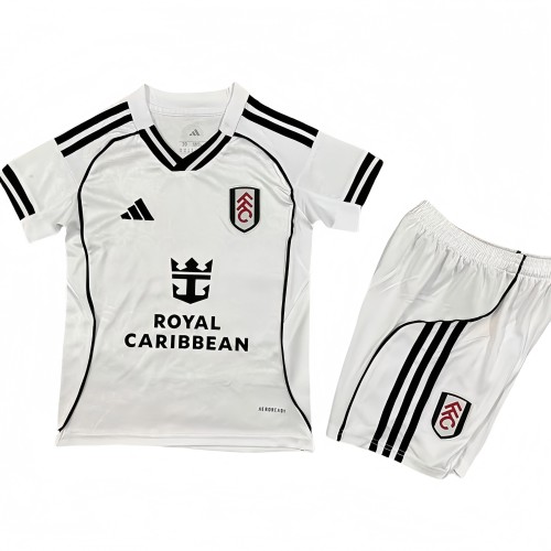 2025-26 Kids Fulham  home white Soccer Jersey