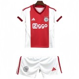 2025-26 Kids  Ajax home red white soccer  jersey