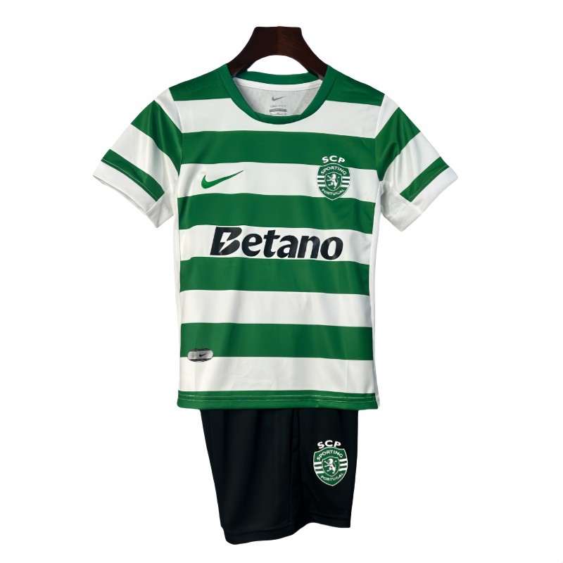 2025-26 Kids Sporting Lisbon  home  Soccer Jersey