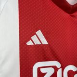 2025-26 Kids  Ajax home red white soccer  jersey
