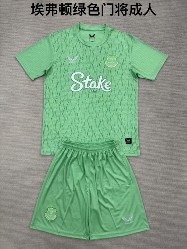 2025-26 Kids Everton  goalkeeper green  Soccer Jersey