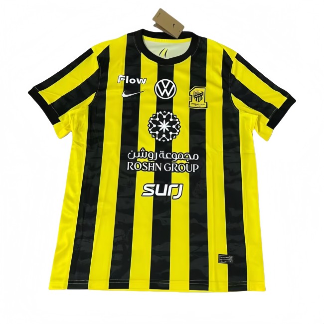 2025-26 Mens Ittihad home yellow soccer jersey