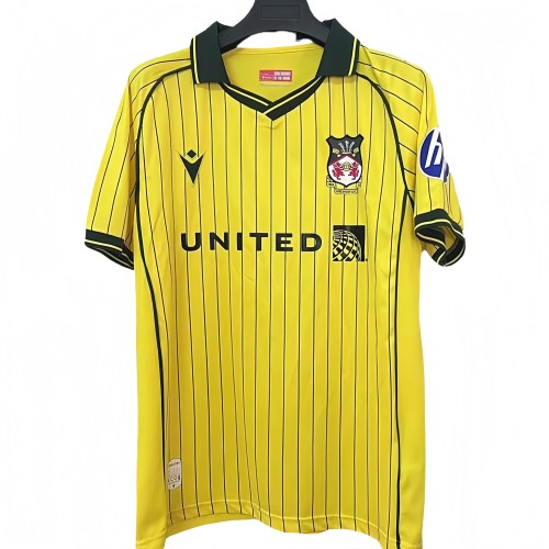 2025-26 Mens Wrexham FC away yellow soccer jersey
