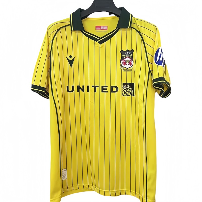 2025-26 Mens Wrexham FC away yellow soccer jersey