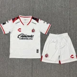 2025-26 Kids  Tijuana Away wihte Soccer Jersey