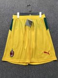 2025-26  Mens  AC Milan  Third Away yellow Shorts Pants