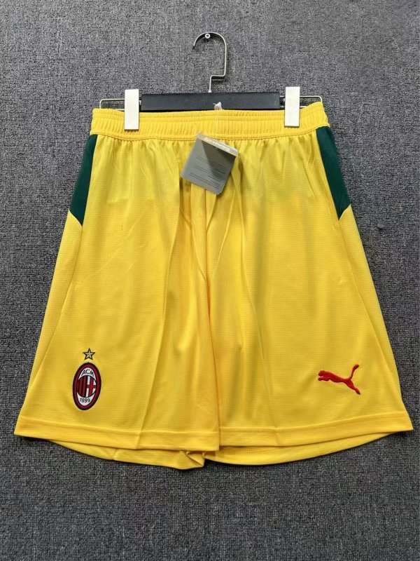 2025-26  Mens  AC Milan  Third Away yellow Shorts Pants