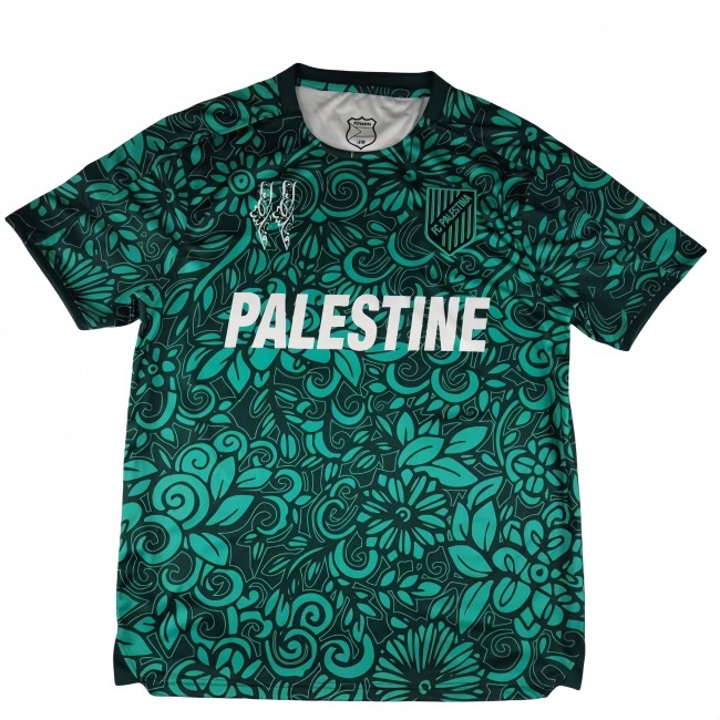 2025-26  Mens Palestine black green Soccer Jersey