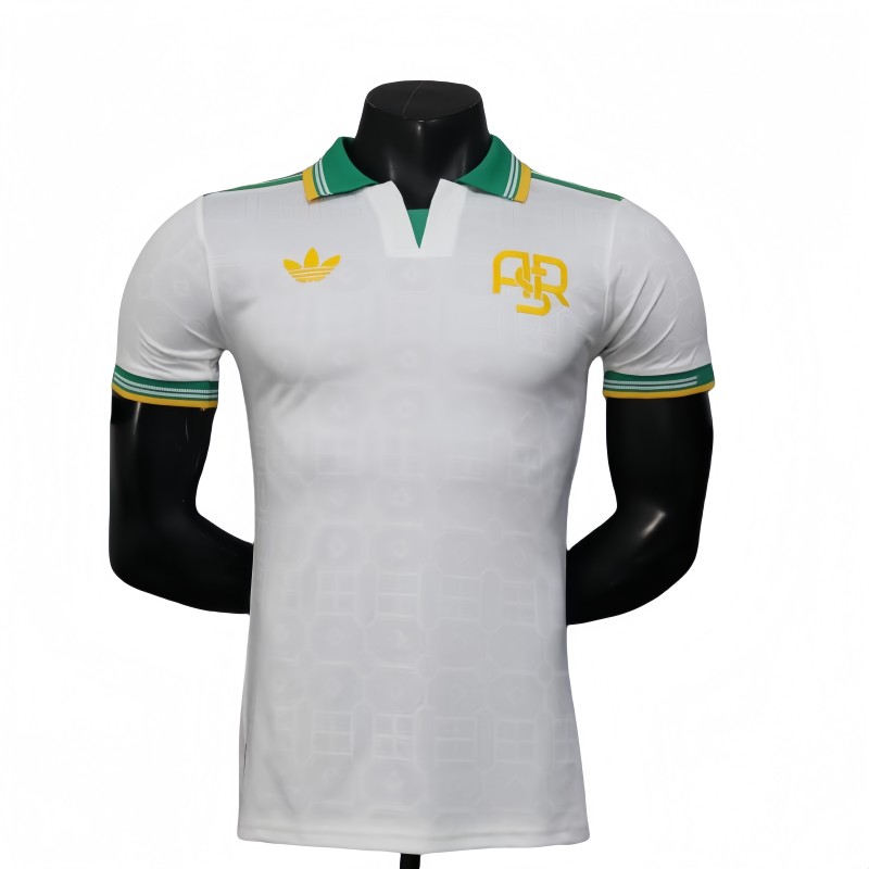 2025-26 Mens Roma Third away Player version wihte soccer Jersey