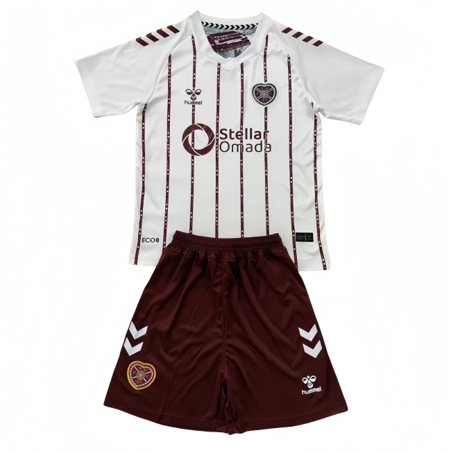 2025-26 Heart away Kids white Soccer Jersey