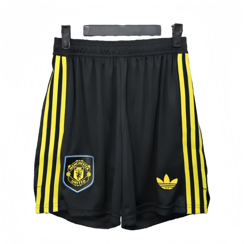 2025-26  Mens Manchester United third away black  Shorts Pants