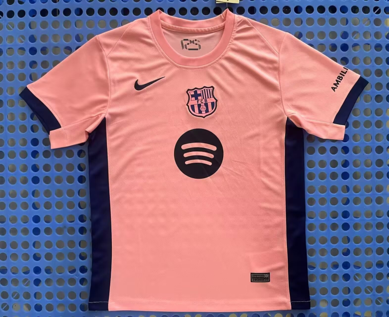 2025-26 Mens Barcelona Special Edition pink  soccer Jersey