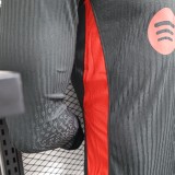 2025-26 Mens Barcelona away black Long Sleeve Player version  soccer jersey