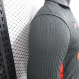 2025-26 Mens Barcelona away black Long Sleeve Player version  soccer jersey