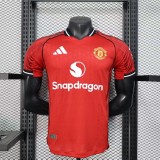 2025-26 Mens Manchester United new home red Player version Soccer Jersey