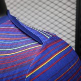 2025-26  Mens Barcelona Pre match  blue Player version soccer jersey