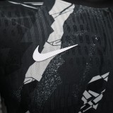 2025-26 Mens Ittihad Player Pre match  black  soccer  jersey