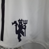 2025-26  Mens Manchester United white Player version Shorts  Pants